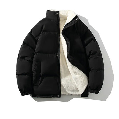 Winter Jacket Men Streetwear Fleece Parkas Coat