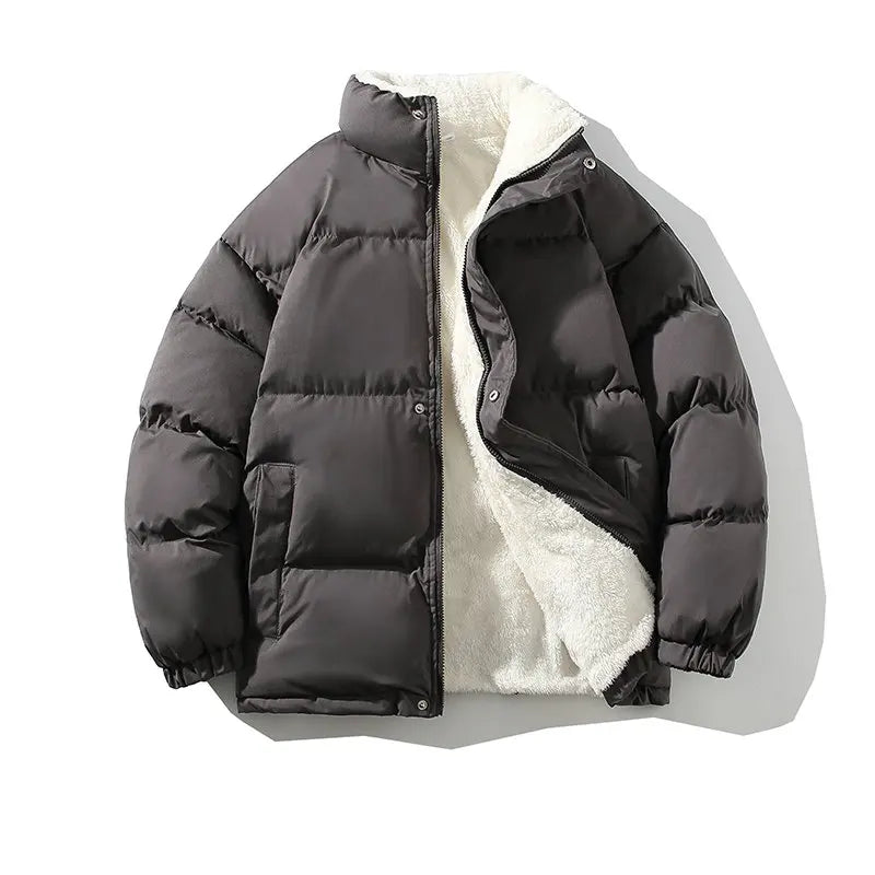 Winter Jacket Men Streetwear Fleece Parkas Coat